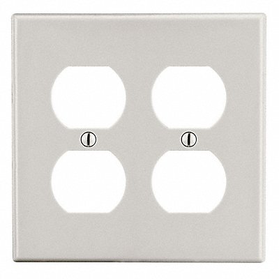 HUBBELL PJ82LA Duplex Receptacle Wall Plate 2 Gangs