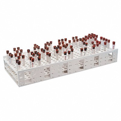 HEATHROW SCIENTIFIC 120114 Tube Rack 26-1/2 x10-1/2 Poly