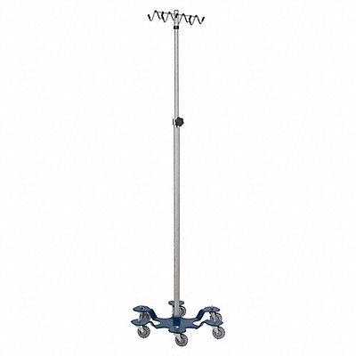 BLICKMAN 1370SSRH Stainless Steel IV Stand 6-Leg