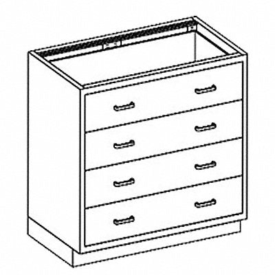BLICKMAN DP35HS Base Cabinet (4) Equal Drawers