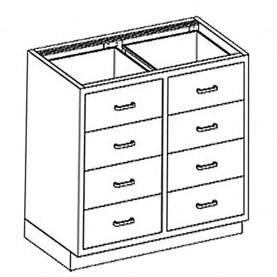 BLICKMAN DT35HS Base Cabinet (8) Equal Drawers 35 W