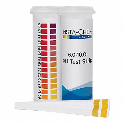 HYDRION 86010 pH Test 3 1/4 in L 6 to 10 pH PK600