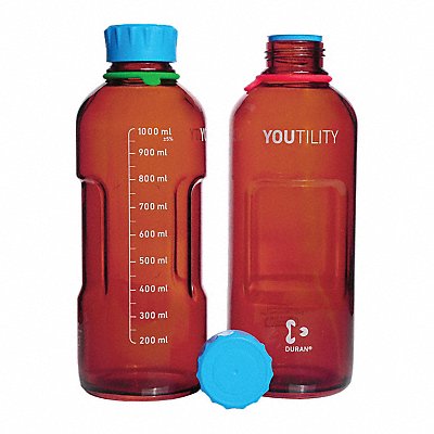 DURAN 218865453 Bottle 253 mm H Amber 93 mm Dia PK4