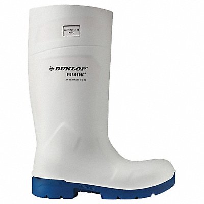 DUNLOP 6113155 Rubber Boots PR WHITE/BLUE 10