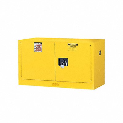 JUSTRITE 8917008 Cabinet Steel 1 Shelves Yellow