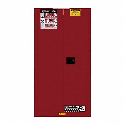 JUSTRITE 896221 Cabinet Steel 1 Shelves Red