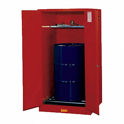 JUSTRITE 896261 Cabinet Steel 1 Shelves Red
