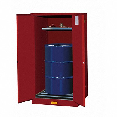JUSTRITE 896271 Cabinet Steel 1 Shelves Red