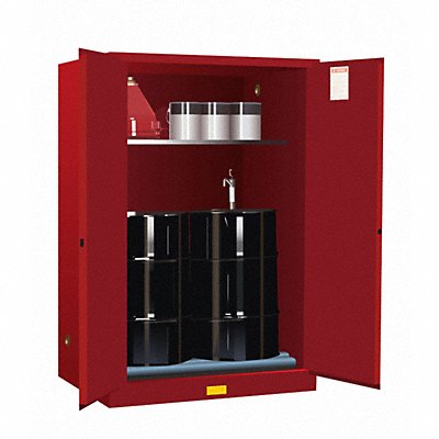 JUSTRITE 899061 Cabinet Steel 1 Shelves Red