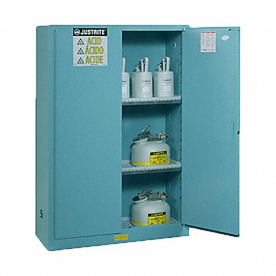 JUSTRITE 894582 Cabinet Steel 2 Shelves Blue