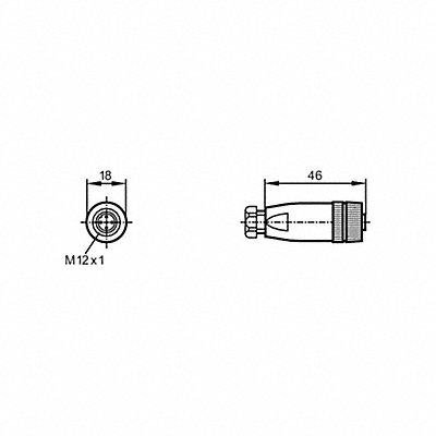IFM E18161 Wireable M12 connector
