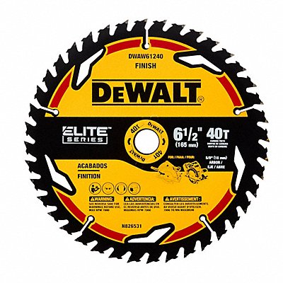DEWALT DWAW61240 Circular Saw Blade 7 1/4 in 40 Teeth
