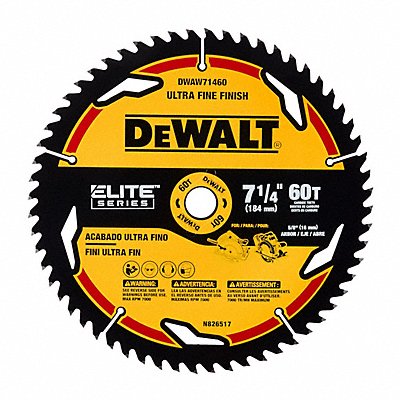 DEWALT DWAW71460 Circular Saw Blade 7 1/4 in 60 Teeth