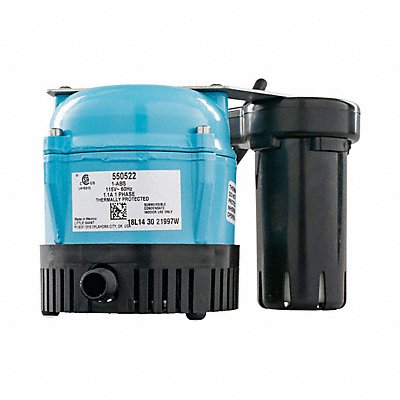 LITTLE GIANT 550522 Condensate Pump 1/2 gal 1/150 hp 115V AC