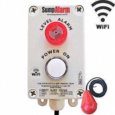 SUMP ALARM SA120V2L20SBWIFI High Water Alarm Audio Visual 120VAC 6ft