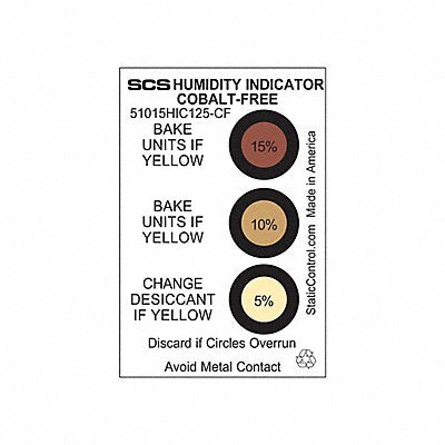 SCS 51015HIC125CF Humidity Exposure Card PK125