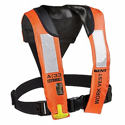 KENT SAFETY 13440200000000 Flotation Work Vest UNIV 35lb CO2 OR