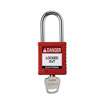 BRADY SDPLRED38STKD Padlock 6 Pins Red