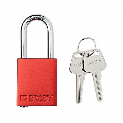 BRADY SDALRED38STKD K7937 Padlock 6 Pins Red