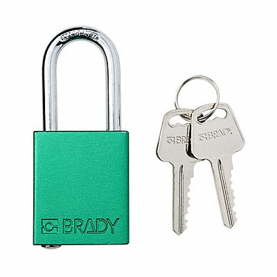BRADY SDALGRN38STKD K7937 Padlock 6 Pins Green