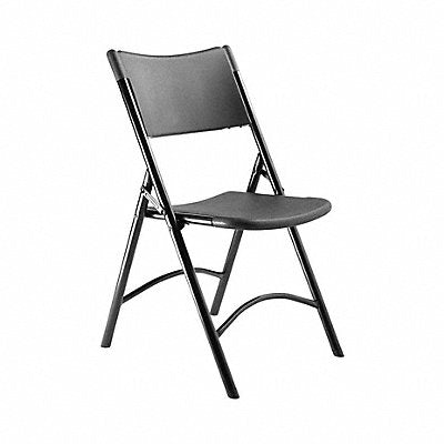 NATIONAL PUBLIC SEATING 610 Folding Chair 300 lb Plastic Black PK4