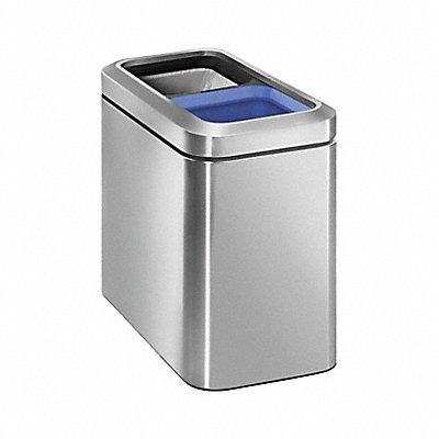 SIMPLEHUMAN CW1470 Dual Compartment Can 5.2 gal Silver