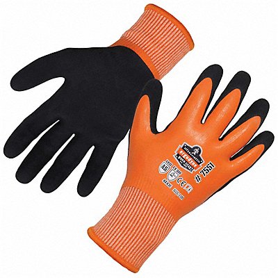 PROFLEX BY ERGODYNE 7551 Thermal Coated Glove A5 L Orange PR