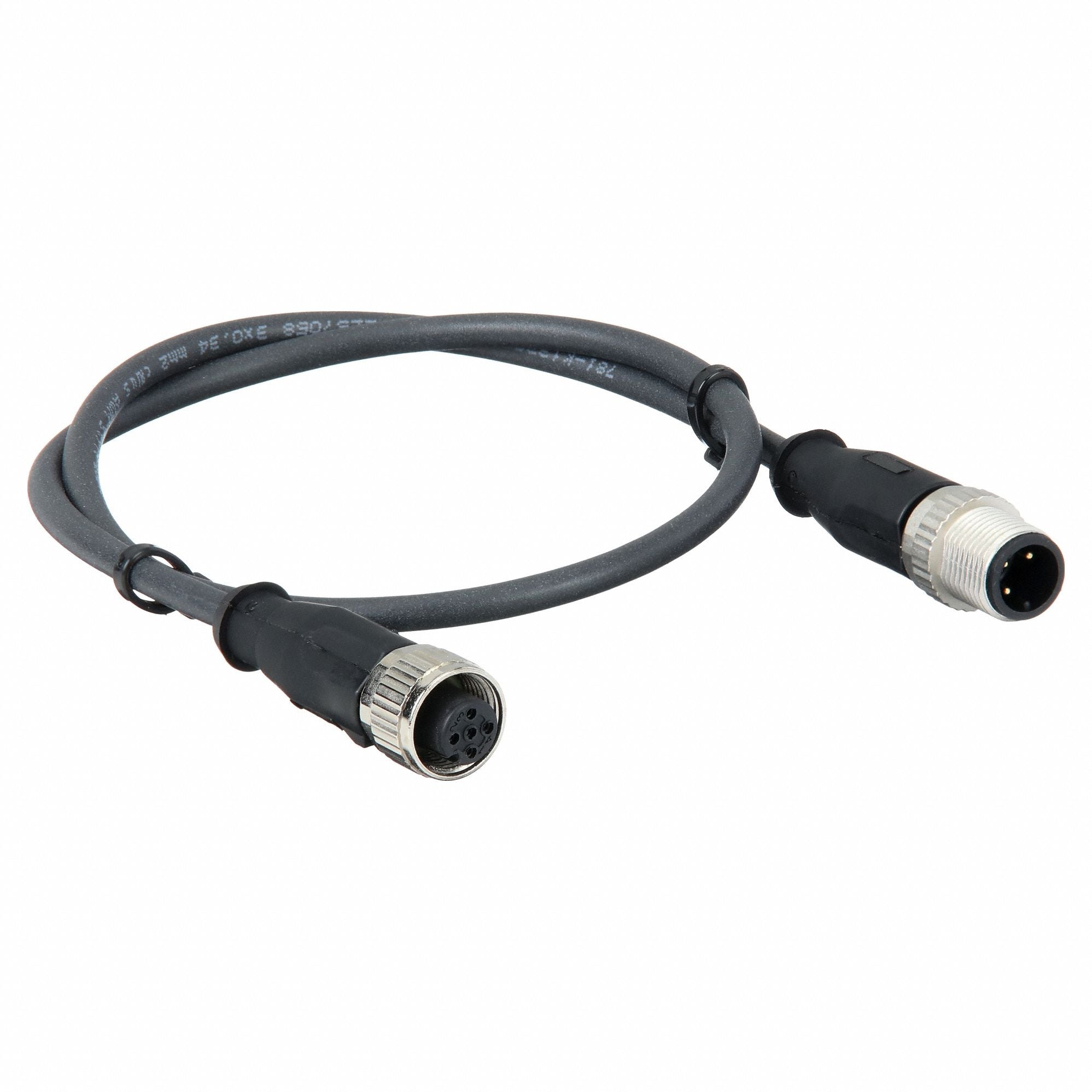 HARTING 21348500000000 Cordset 0.5 m Cable PUR Black