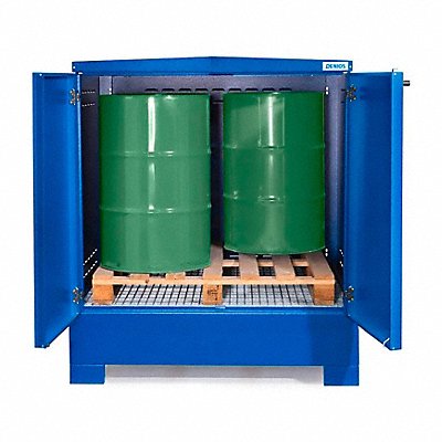 DENIOS K174505 Hazmat Stations for 4 Drums Blue Keyed