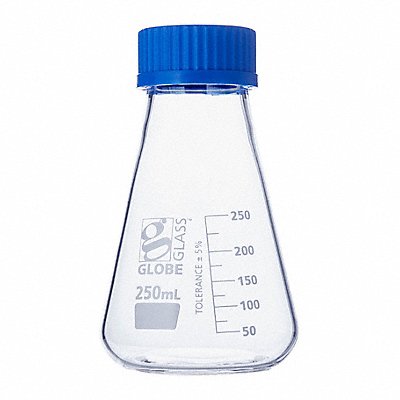 GLOBE SCIENTIFIC 8420250 Erlenmeyer Flask 250 mL 140 mm H PK6