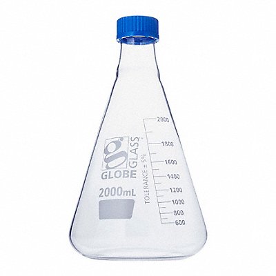 GLOBE SCIENTIFIC 8422000 Erlenmeyer Flask 2 L 280 mm H