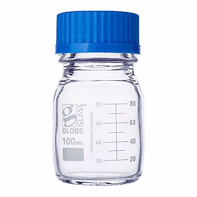 GLOBE SCIENTIFIC 8100100 Media Bottle 100 mm H 56 mm Dia PK10