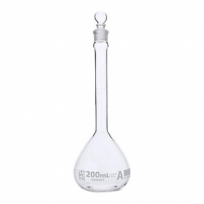 GLOBE SCIENTIFIC 8200200 Volumetric Flask 200 mL 210 mm H PK6