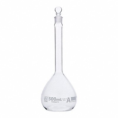 GLOBE SCIENTIFIC 8200500 Volumetric Flask 500 mL 260 mm H PK6