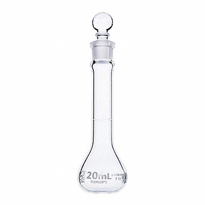 GLOBE SCIENTIFIC 8230020 Volumetric Flask 20 mL 110 mm H PK6