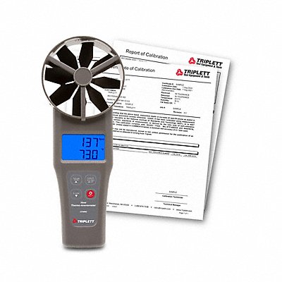 TRIPLETT CFM400NIST Anemometer 40 to 5 900fpm -4 to 140F