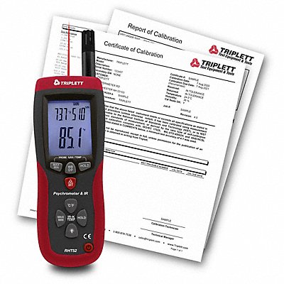 TRIPLETT RHT52NIST Hygro-Thermometer Dew Point IR NIST 3 W