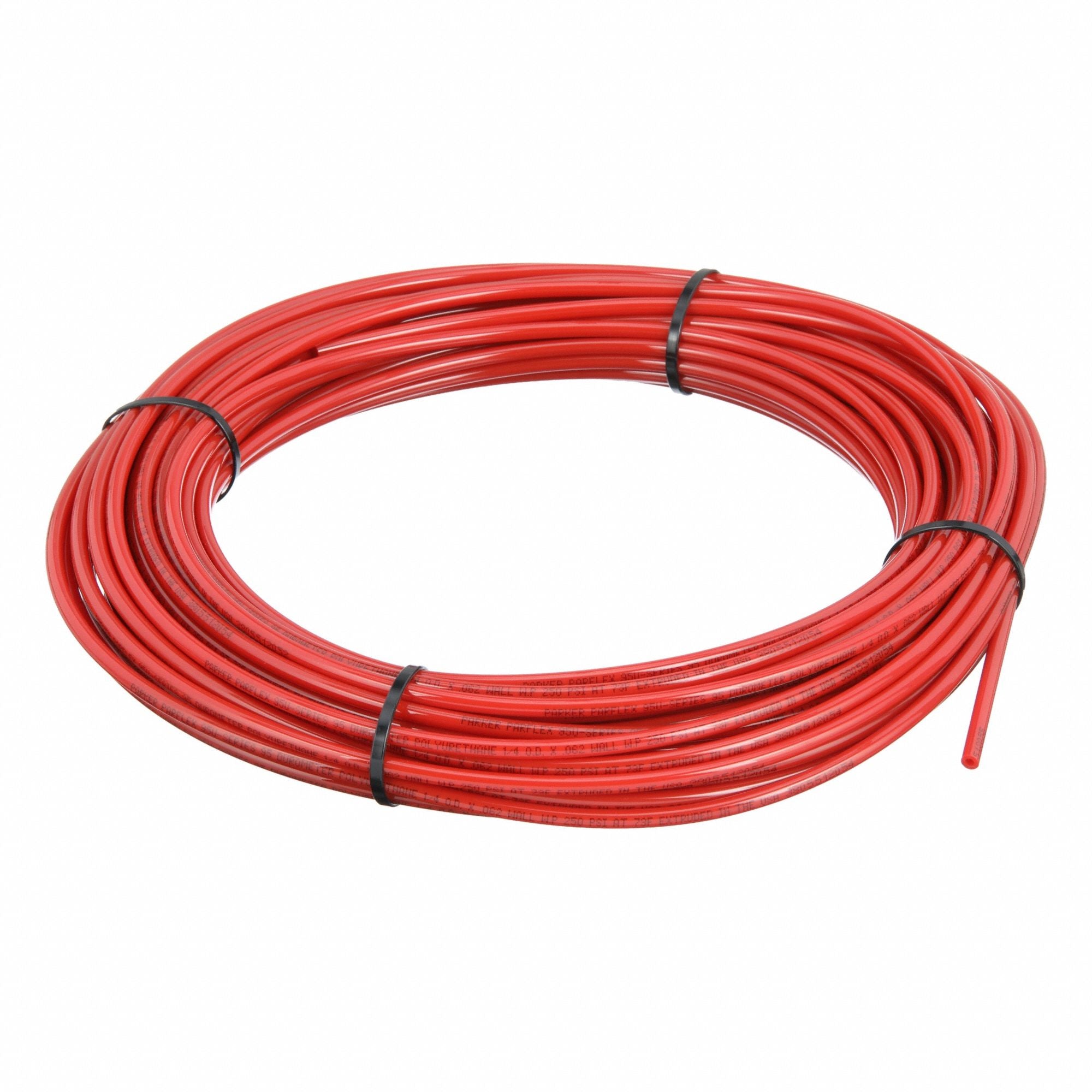 PARKER 95U4062RED0100 Tubing Red Overall 100 ft L