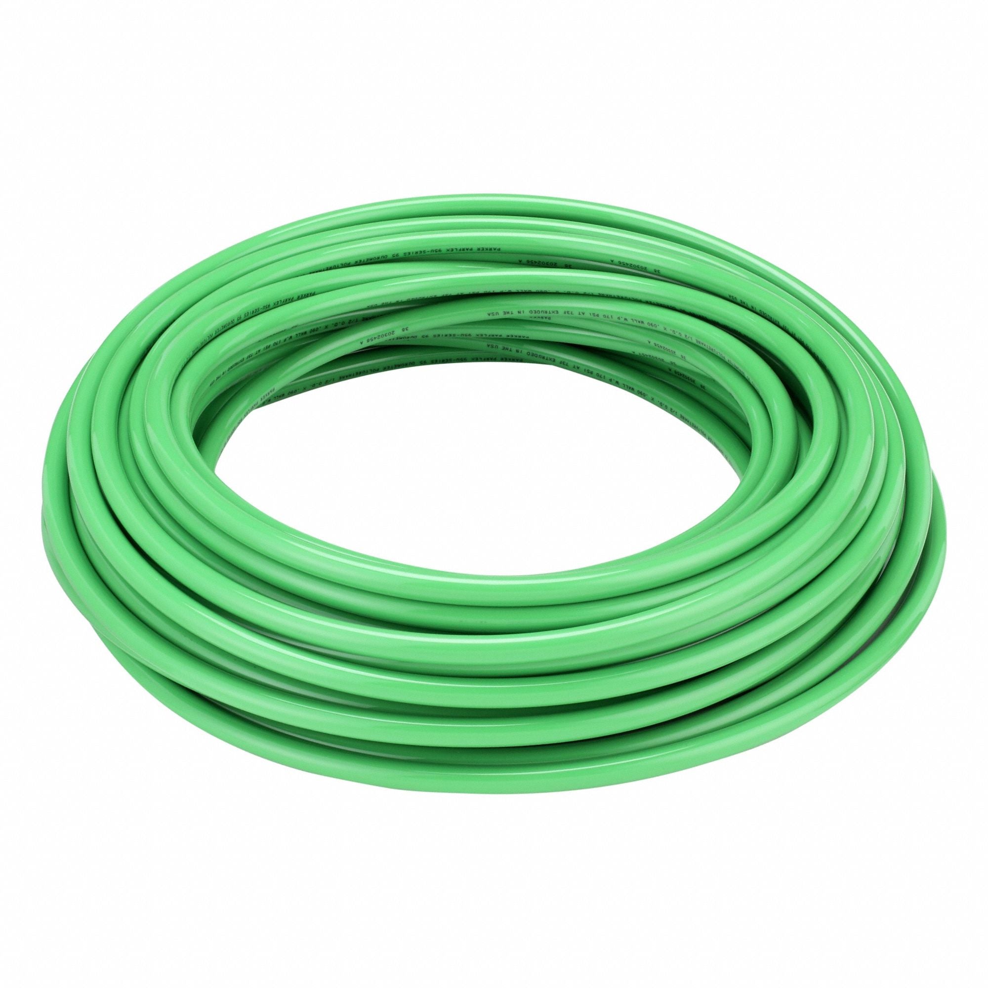 PARKER 95U8090GRN0100 Tubing Green Overall 100 ft L