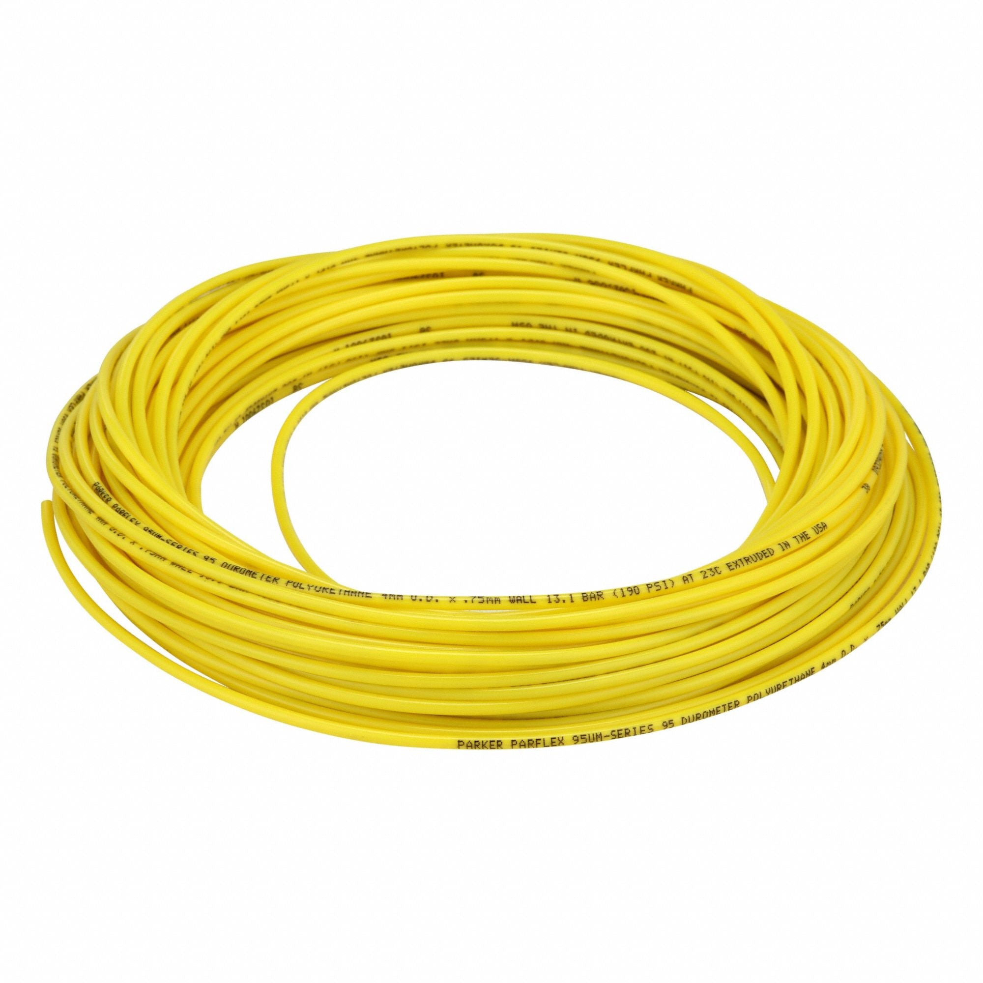 PARKER 95UM4X75YEL0100 Tubing Yellow Overall 100 ft L