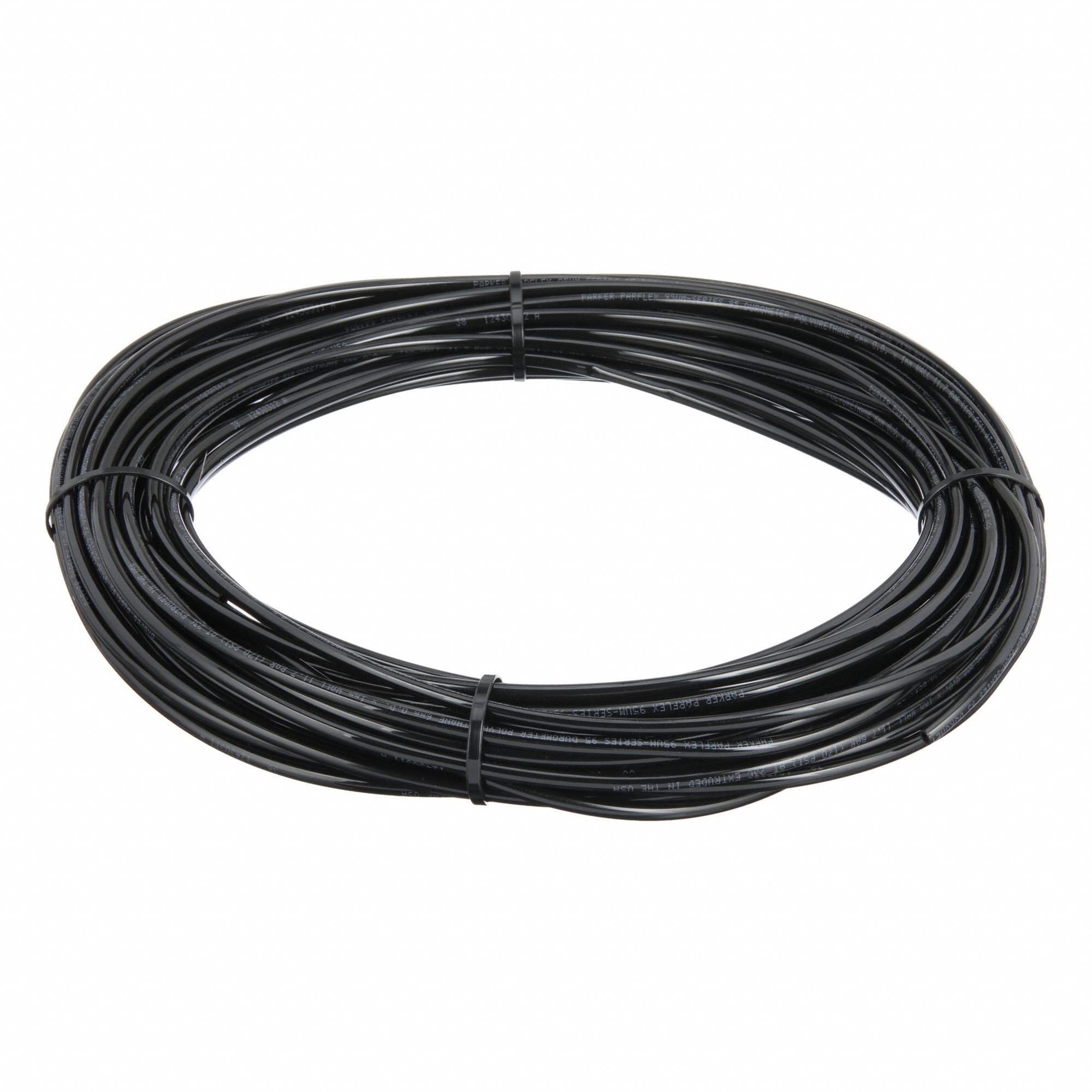 PARKER 95UM6X1BLK0100 Tubing Black Overall 100 ft L