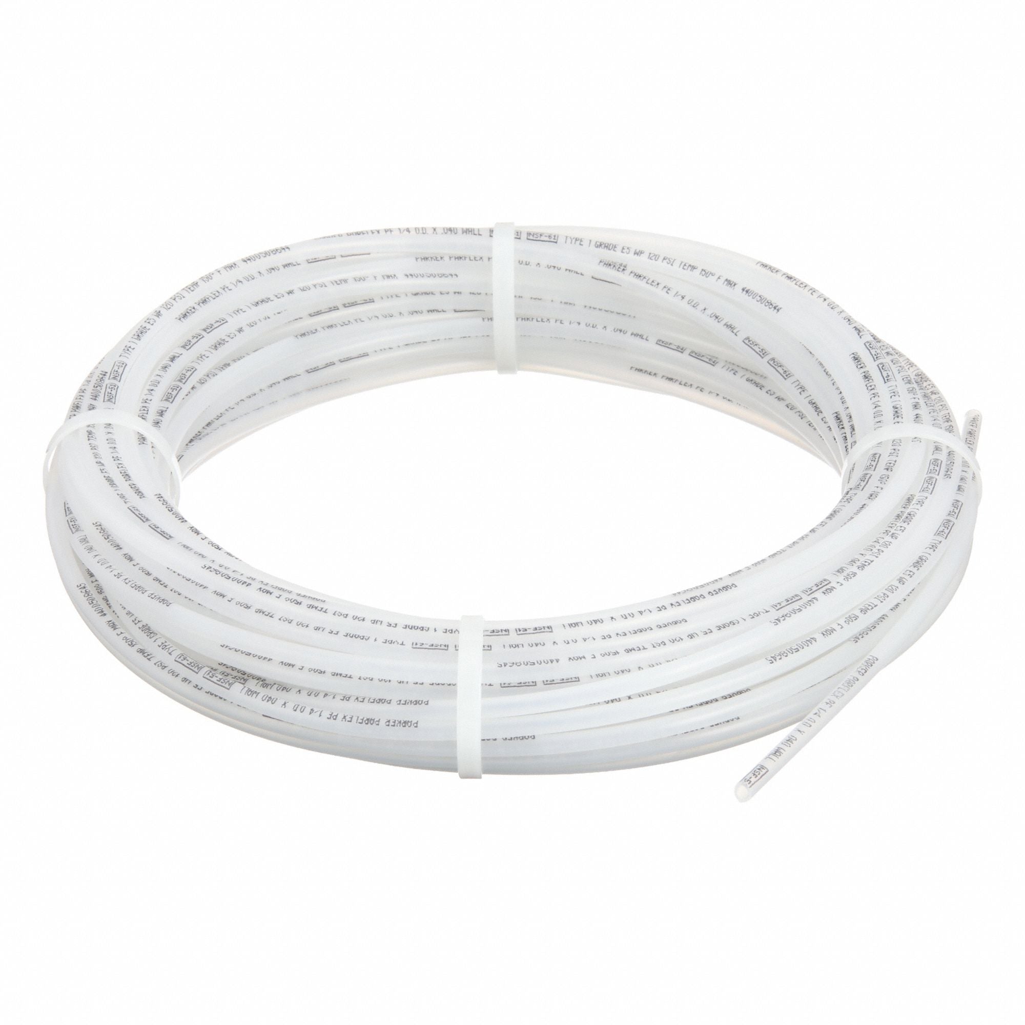 PARKER E430100 Tubing Natural Overall 100 ft L