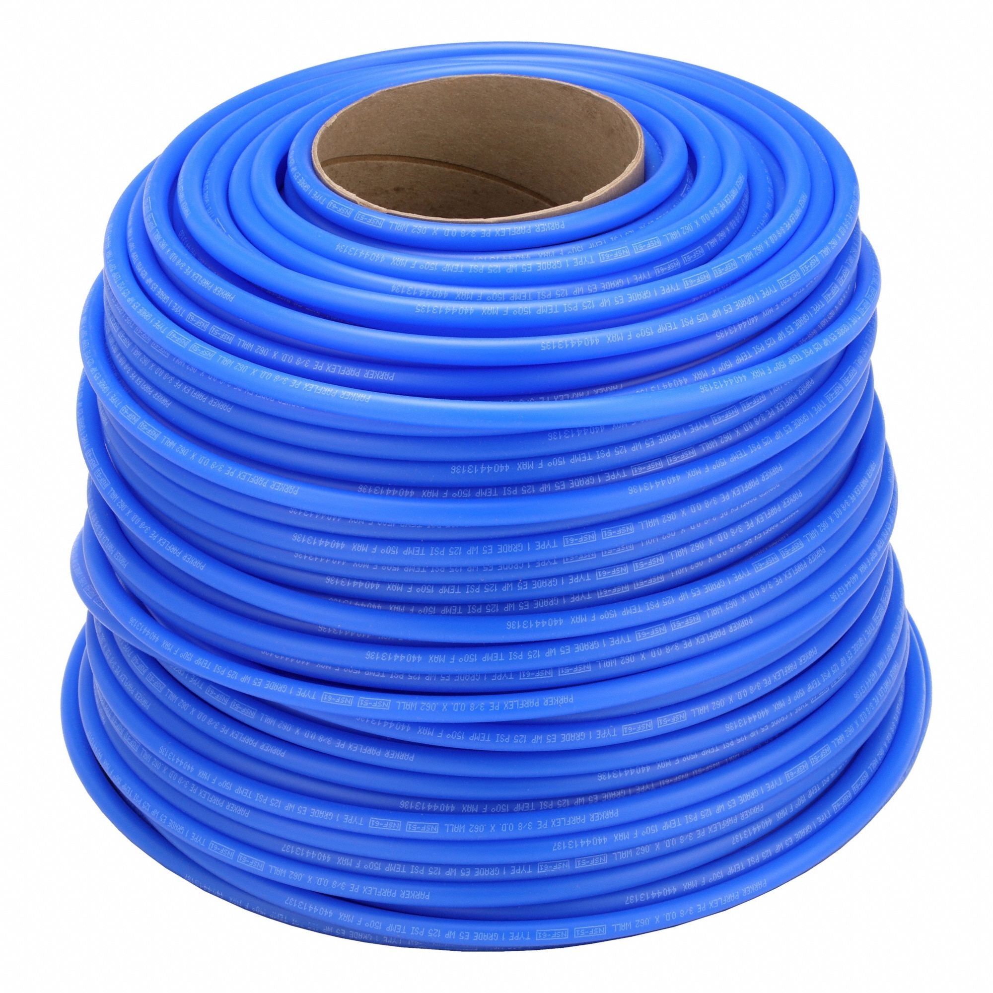 PARKER E64B0500 Tubing Blue Overall 500 ft L