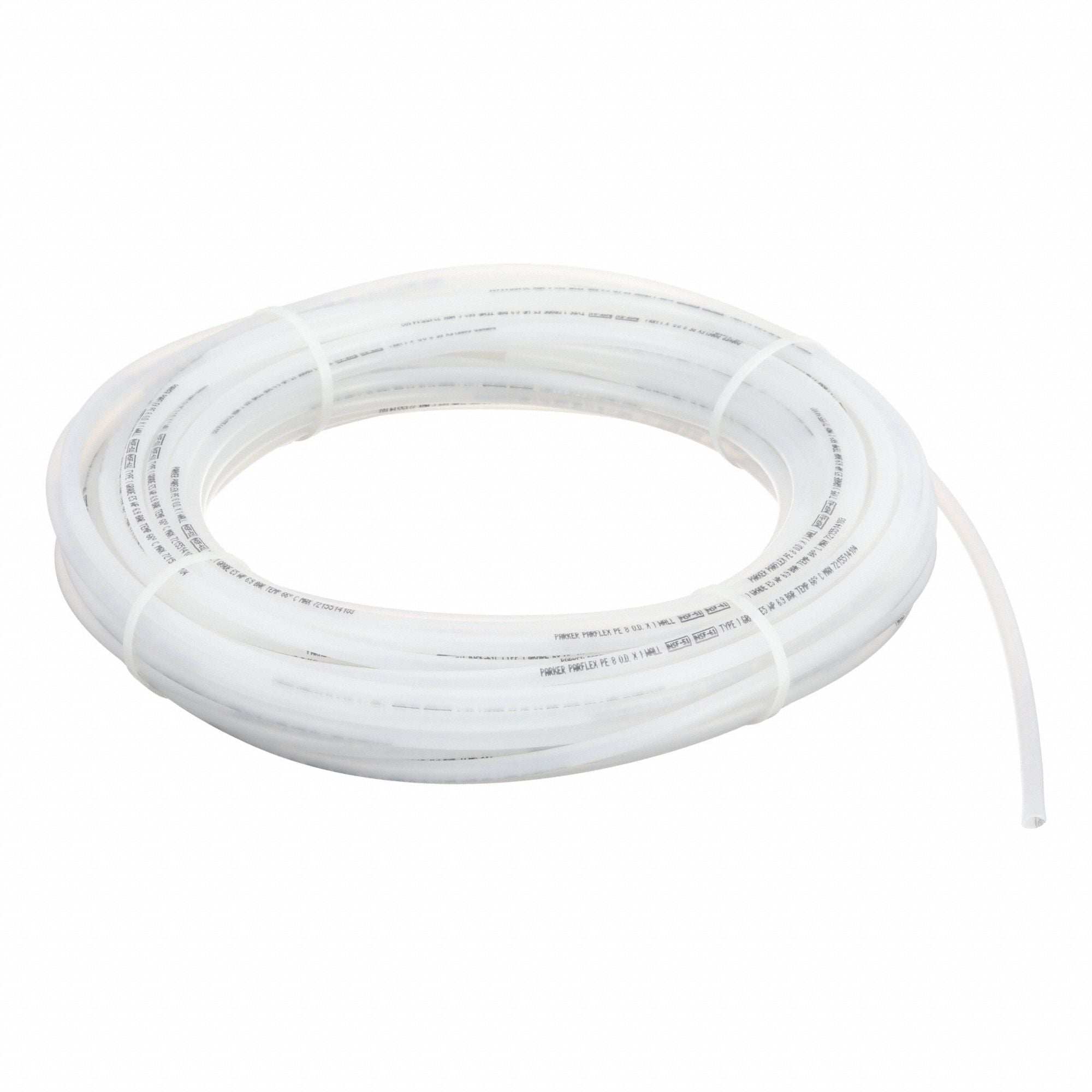 PARKER E8X10100 Tubing Natural Overall 100 ft L