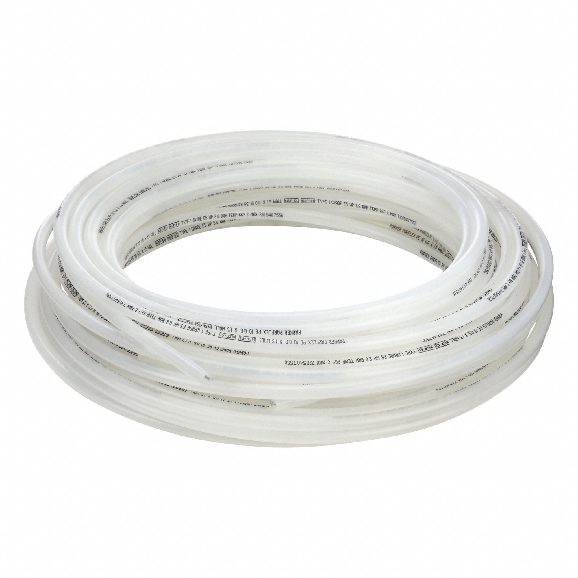 PARKER E10X150100 Tubing Natural Overall 100 ft L