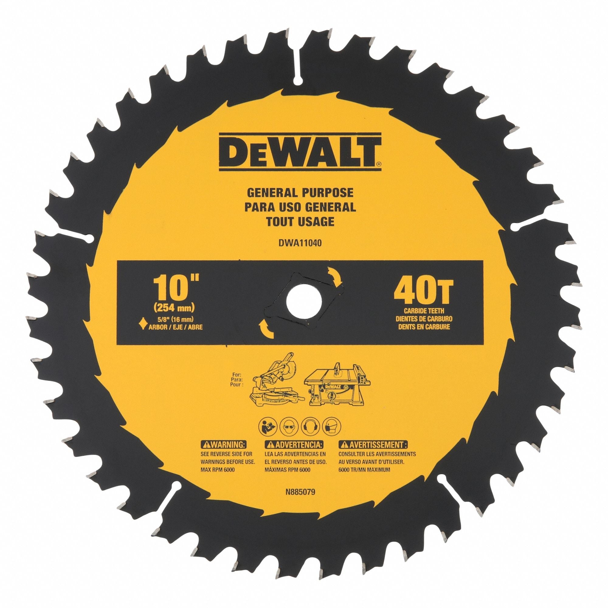 DEWALT DWA110CMB Circular Saw Blades 10 in Blade PK2