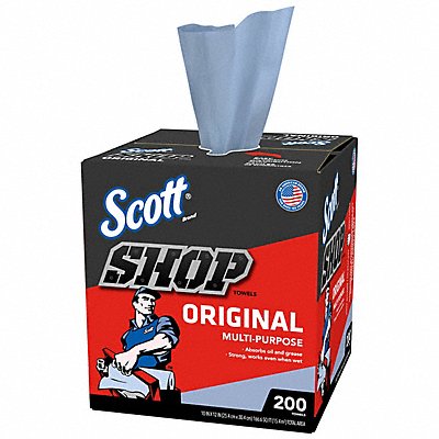 KIMBERLY-CLARK PROFESSIONAL 75190 Dry Wipe 1600ct. Pop-Up Box Blue PK8