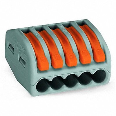 WAGO 222415 Push-In Connector Gray 0.81 600V
