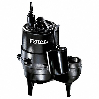 FLOTEC FPSE3601A Cast Iron Sewage Pump 115V Thermoplastic