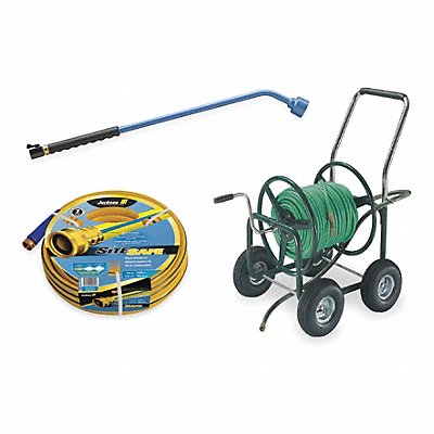 JACKSON 4008200AGR Portable Hose Cart Steel 17 in Dia.
